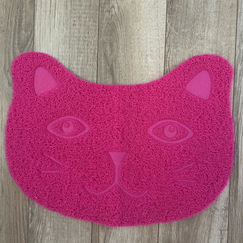 Pink Kitty Litter or Food Mat